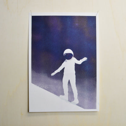 Walking Astronaut - A3 Riso Print