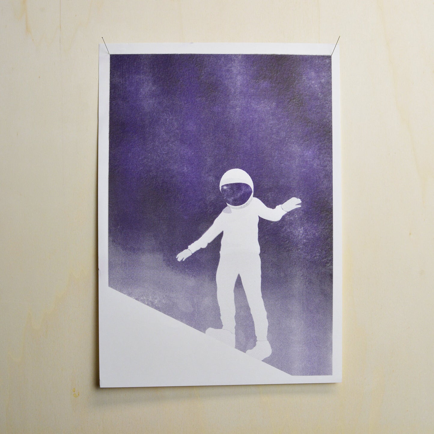 Walking Astronaut - A3 Riso Print